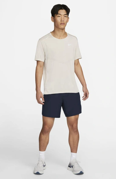 Shop Nike Dri-fit 365 Running T-shirt In Light Bone/ Heather