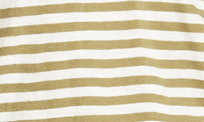 Shop Madewell Whisper V-neck T-shirt In Warhol Stripe Vintage Moss