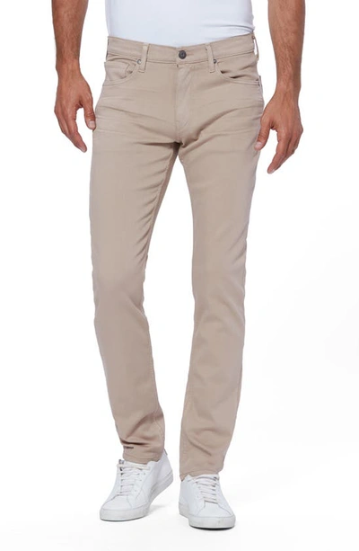 Shop Paige Transcend Lennox Slim Fit Twill Pants In Toasted Almond
