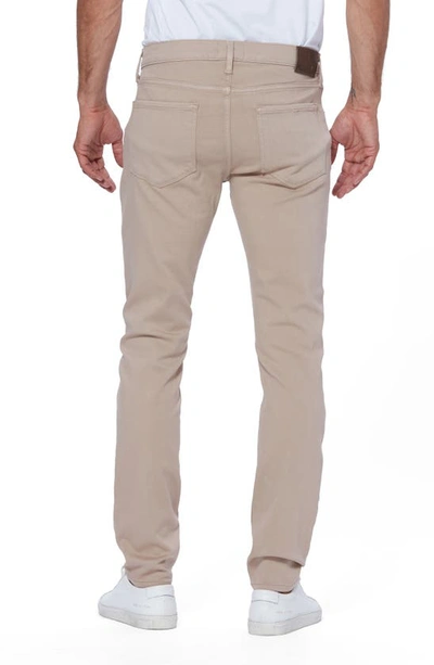Shop Paige Transcend Lennox Slim Fit Twill Pants In Toasted Almond
