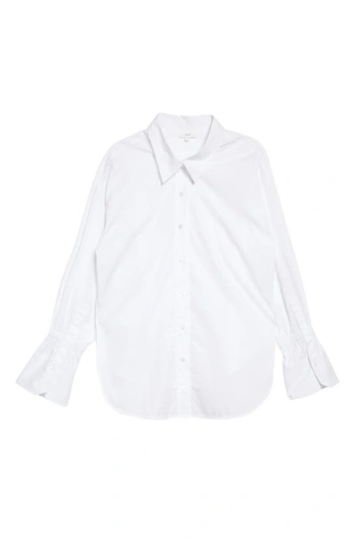 Shop A.l.c Monica Long Sleeve Cotton Blouse In White
