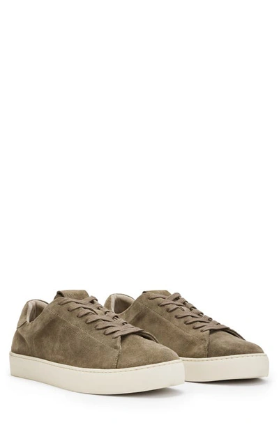 Shop Allsaints Klip Suede Low Top Sneaker In Khaki