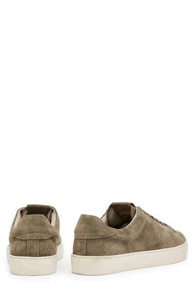 Shop Allsaints Klip Suede Low Top Sneaker In Khaki