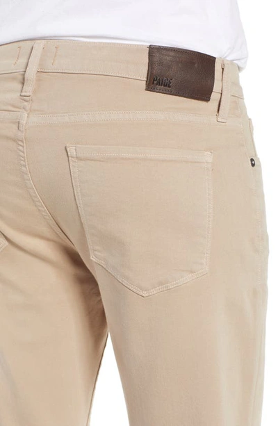 Shop Paige Transcend Federal Slim Straight Leg Jeans In Toasted Almond