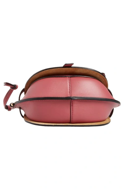 Shop Loewe Mini Gate Leather Convertible Bag In Plumrose
