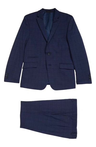 Shop Andrew Marc Kids' Navy Plaid Suit