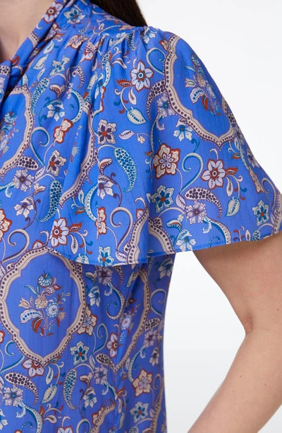 Shop Robert Graham Daphne Paisley Floral Shift Dress In Blue Multi