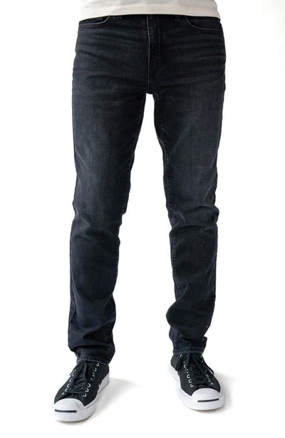 Shop Devil-dog Dungarees Slim Fit Jeans In Black Mountain