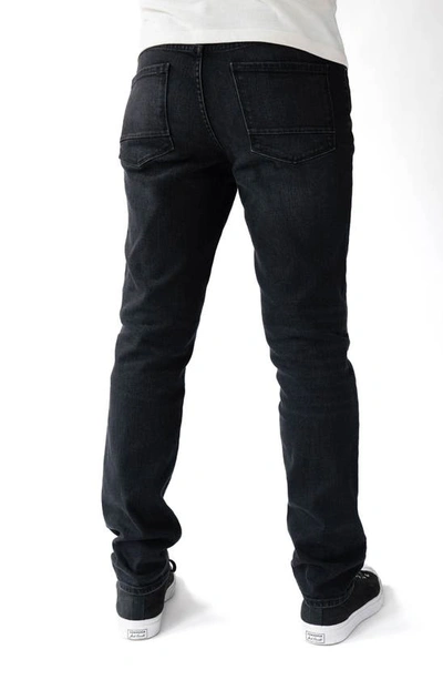 Shop Devil-dog Dungarees Slim Fit Jeans In Black Mountain