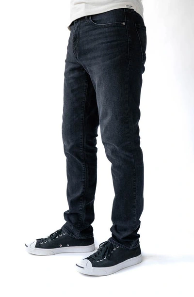 Shop Devil-dog Dungarees Slim Fit Jeans In Black Mountain