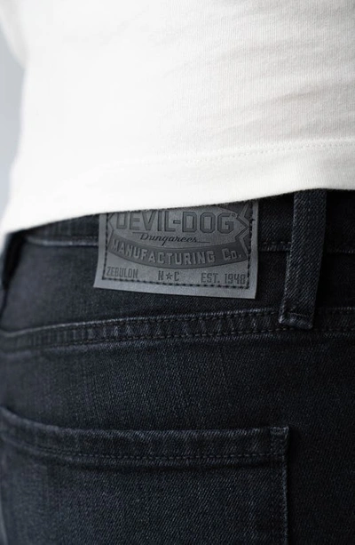 Devil-dog Dungarees Slim Fit Jeans In Black Mountain