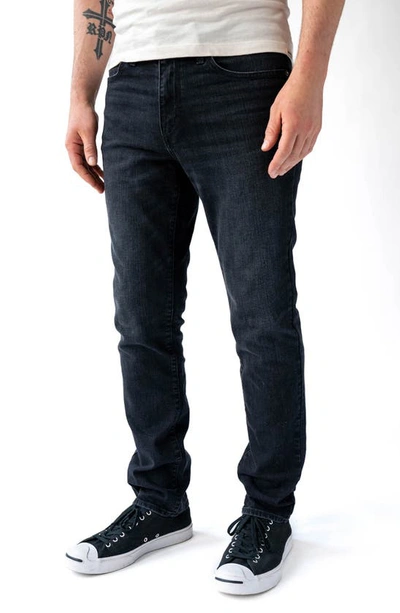 Shop Devil-dog Dungarees Slim Fit Jeans In Black Mountain