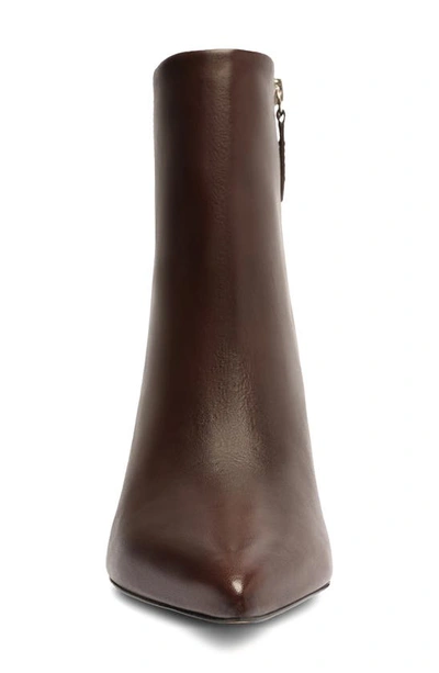 Schutz Mikki Pointed Toe Bootie In Dark Chocolate