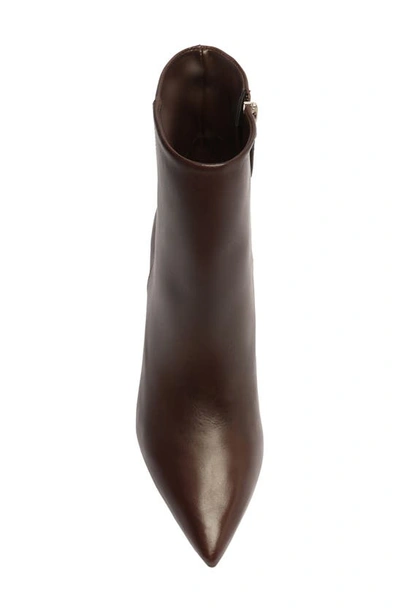 Schutz Mikki Pointed Toe Bootie In Dark Chocolate