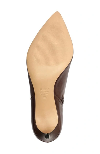 Schutz Mikki Pointed Toe Bootie In Dark Chocolate