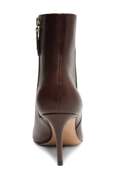 Schutz Mikki Pointed Toe Bootie In Dark Chocolate