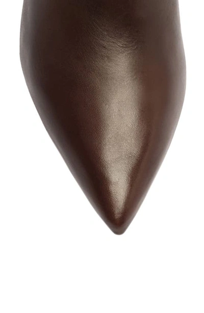 Schutz Mikki Pointed Toe Bootie In Dark Chocolate