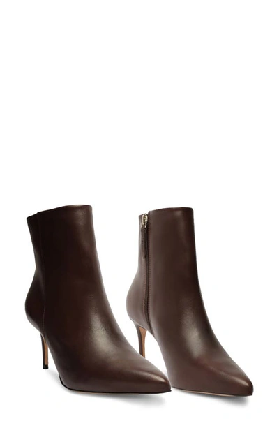Schutz Mikki Pointed Toe Bootie In Dark Chocolate
