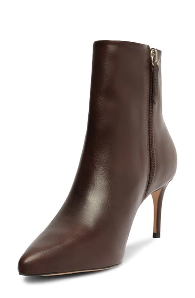 Schutz Mikki Pointed Toe Bootie In Dark Chocolate