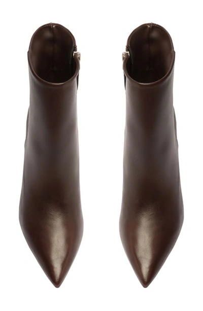 Schutz Mikki Pointed Toe Bootie In Dark Chocolate