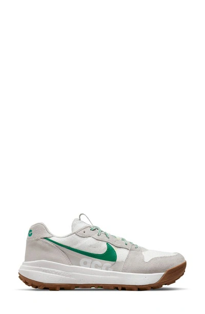 Shop Nike Acg Lowcate Hiking Sneaker In Light Iron Ore/ Malachite