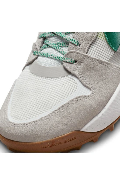 Nike Acg Lowcate "light Iron Ore/green" Sneakers In Light Iron Ore/ Malachite