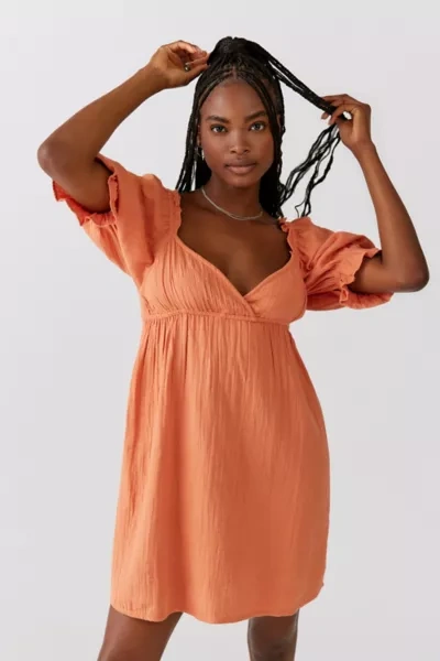 Shop Billabong Perfect Paradise Mini Dress In Orange