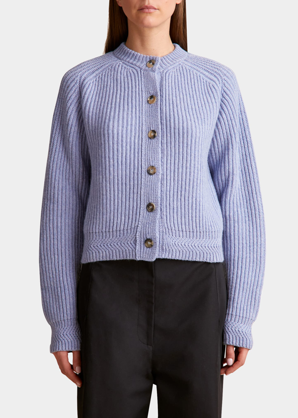 KHAITE The Michaela knitted cardigan - Grey