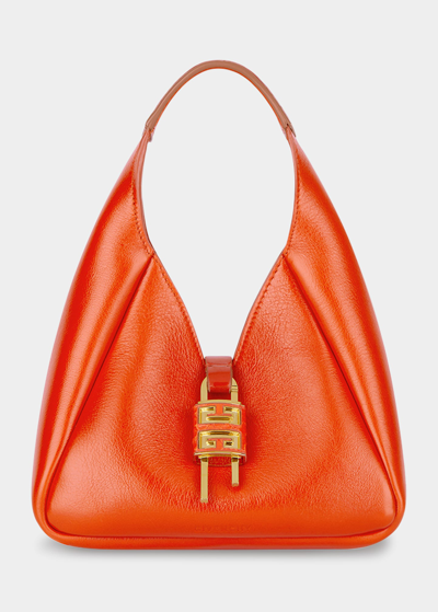 Shop Givenchy Mini G Hobo Bag In Leather In 801 Dark Orange