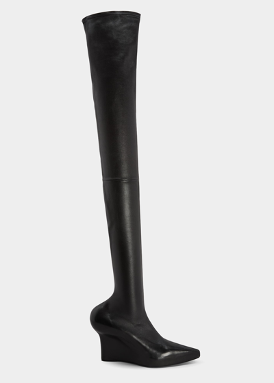 Shop Givenchy Show Stretch Over-the-knee Boots In Black