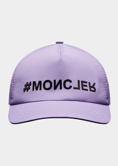 Shop Moncler Daynamics Baseball Cap In Pastel Purple