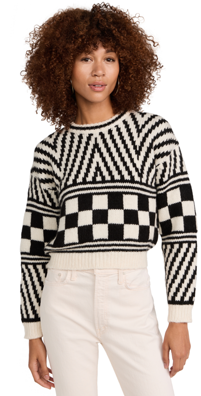 Shop Mother The Itsy Alpaca Crop Sweater In River Marked