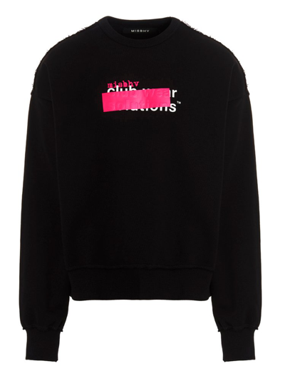 Shop Misbhv Logo Printed Crewneck Sweatshirt In Black
