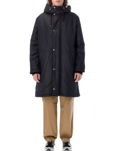 Shop Apc A.p.c. Hector Hooded Drawstring Parka In Black