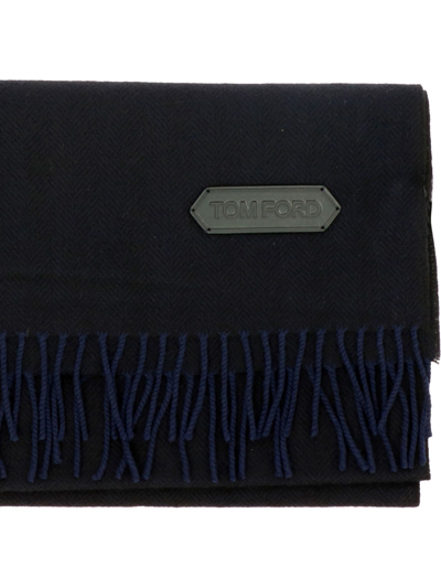 Shop Tom Ford Men's Blue Other Materials Scarf