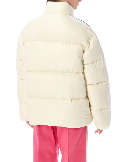 Shop Palm Angels Track Down Jacket In Butter White