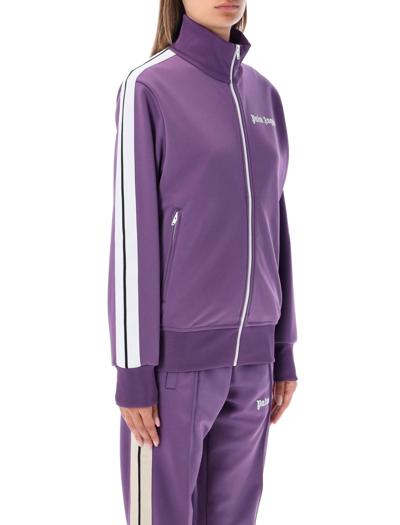 Shop Palm Angels Classic Track Jacket In Purple