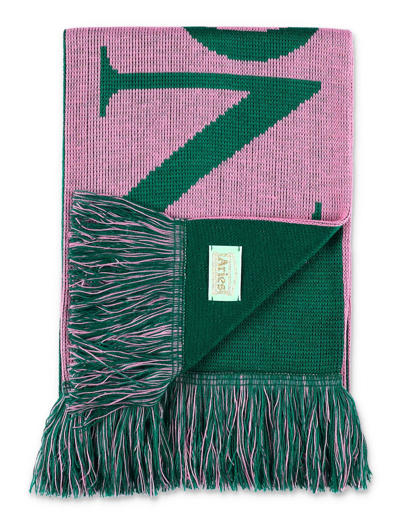 No Problemo Scarf In Green Pink