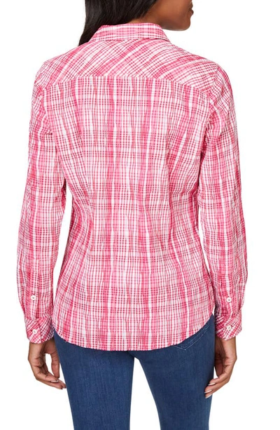 Foxcroft Hampton Plaid Non-iron Button-up Shirt In Pink