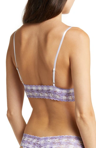 Hanky Panky Varsity Gingham Signature Lace Padded Triangle Bralette In Varsity Gingham