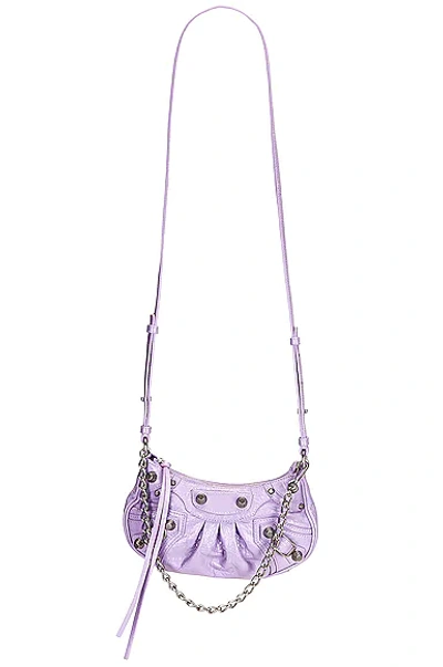 Shop Balenciaga Mini Le Cagole Bag In Lilac