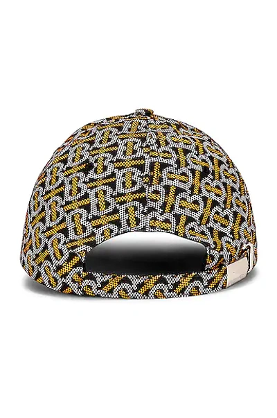 Shop Burberry Embossed Tb Monogram Baseball Cap In Grey Ip Pattern