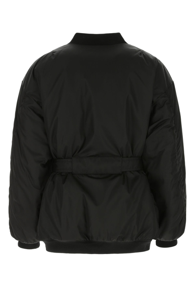 Prada Giubbino Imbottito In Re-nylon Nero Uomo