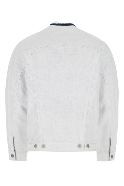 Shop Maison Margiela White Denim Jacket Nd  Uomo 52