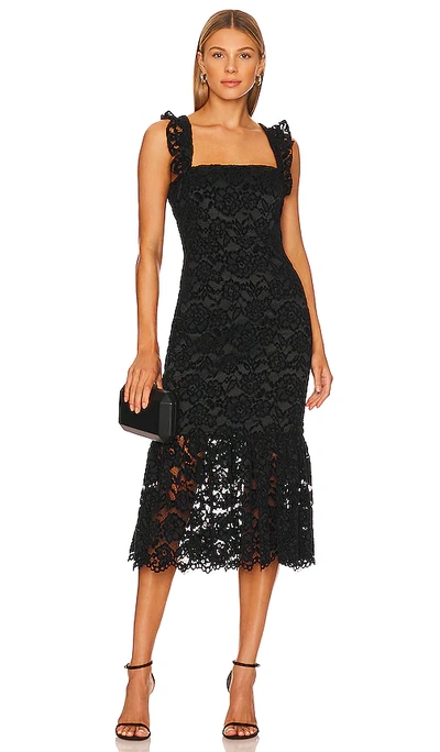 Shop Likely Hara Lace Midi Dress In Black