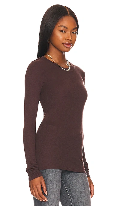 Lamade Long Sleeve Thermal Tee In Mahogany
