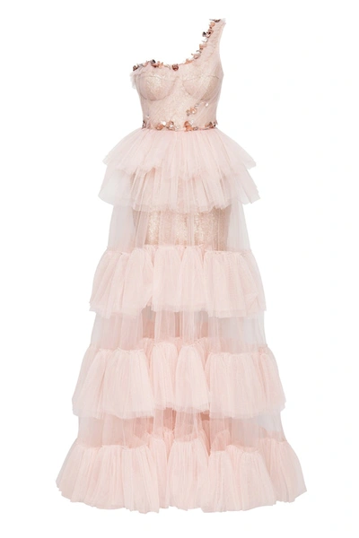 Shop Millà One-shoulder Dress With Ruffled Skirt