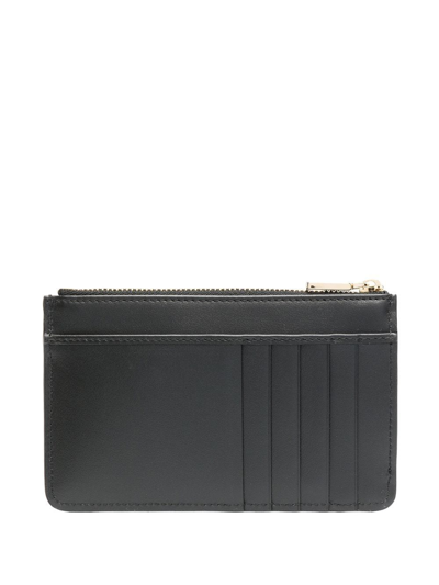 Dolce & Gabbana Dg-logo Leather Card Holder In Schwarz