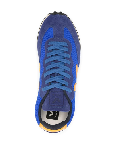 Shop Veja Rio Panelled Lace-up Sneakers In Blau
