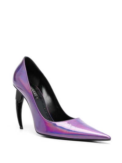 Roberto Cavalli Tiger Tooth Pumps In Violett